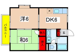 ジュネスカワダの物件間取画像